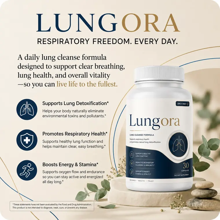 Lungora formula - six ingredients across three support areas